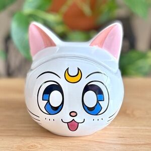Sailor Moon Artemis Cat Mug w Lid Kawaii Anime Ceramic Cup ABYstyle 11.5 Oz.